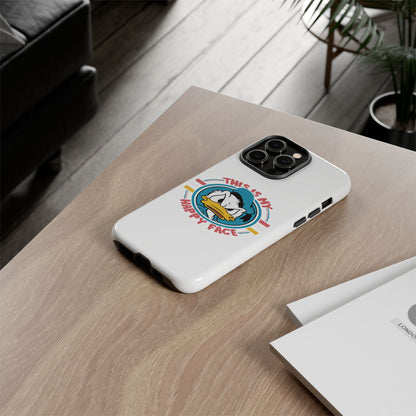Tough Cases: This is My Happy Face Phone Case, Funny Phone Case, Donald Duck Case, Cute Phone Accessory, Gift for Disney Fans