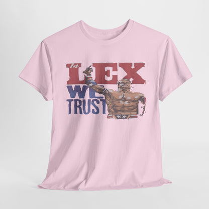 Unisex Cotton Tee with 'In Lex We Trust' Design, Casual Wear, Gift for Him/Her, Birthday, Independence Day, Patriotic Apparel