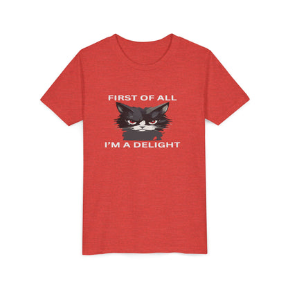 Youth Cat Humor Tee - Perfect for Cat Lovers, Birthday Gifts for Kids, Everyday Wear, Funny Quotes Shirt, Gift for Pet Lovers