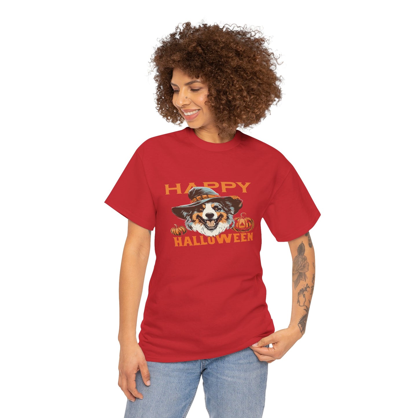 Halloween Dog Graphic Tee, Unisex T-Shirt, Spooky Pet Shirt, Fall Apparel, Trick or Treat Top