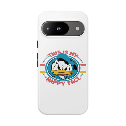 Tough Cases: This is My Happy Face Phone Case, Funny Phone Case, Donald Duck Case, Cute Phone Accessory, Gift for Disney Fans