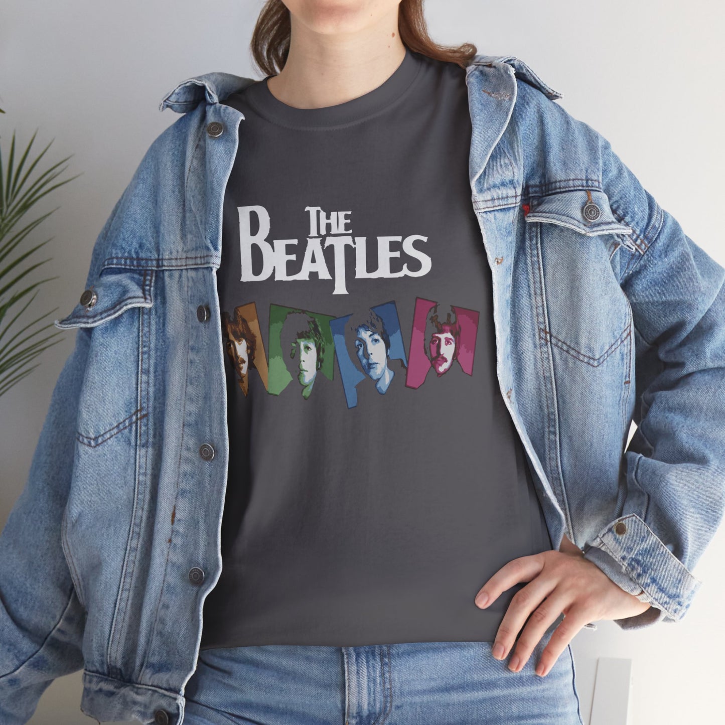 Retro Beatles Graphic Tee - Vintage Unisex Heavy Cotton T-Shirt, Music Lover Gift, 60s Inspired Fashion, Concert T-Shirt, Gift for Him/Her