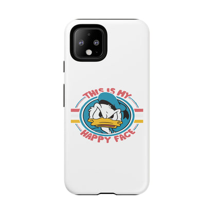 Tough Cases: This is My Happy Face Phone Case, Funny Phone Case, Donald Duck Case, Cute Phone Accessory, Gift for Disney Fans