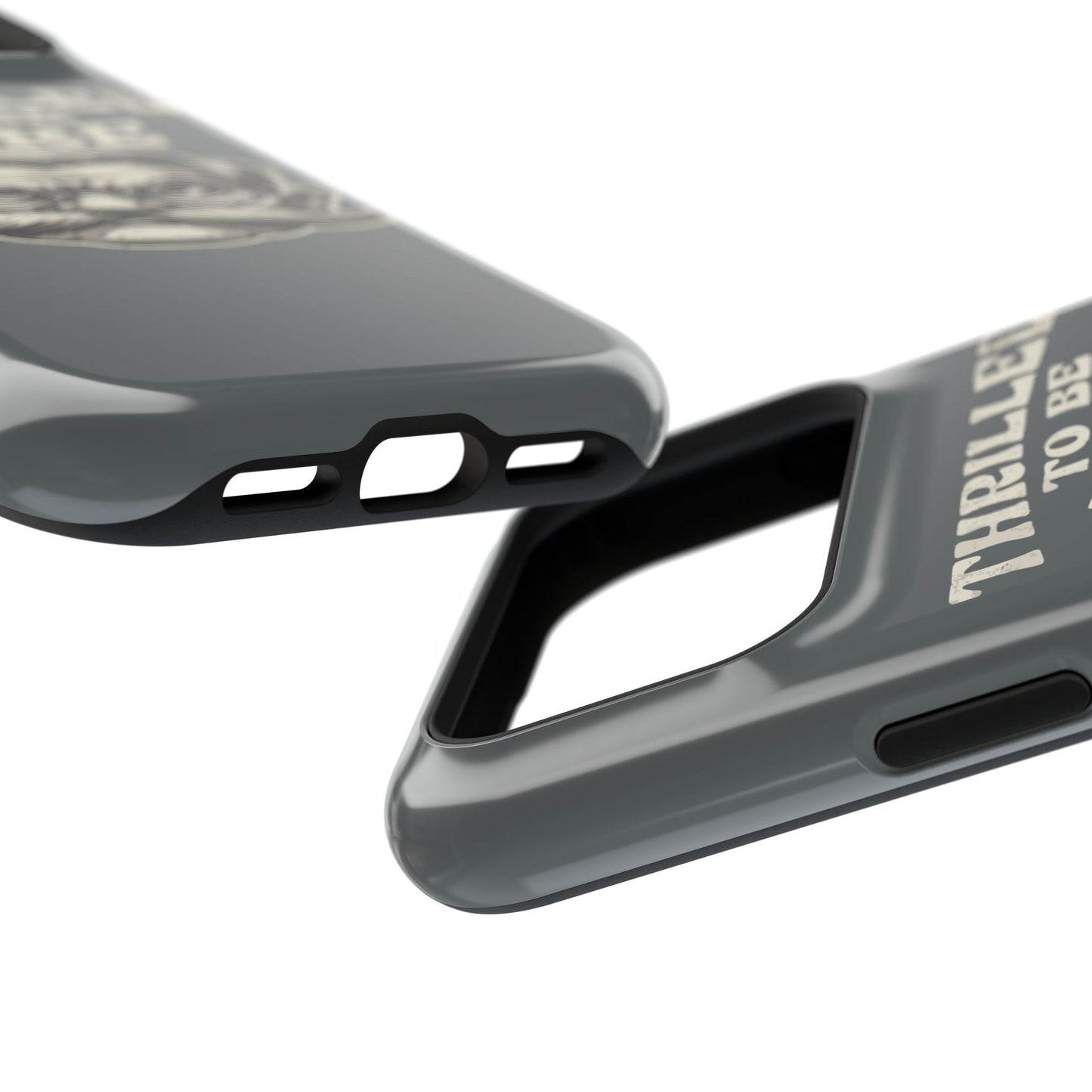 Phone Case — "Thrilled to Be Here" Vintage Mustache Man Impact Case