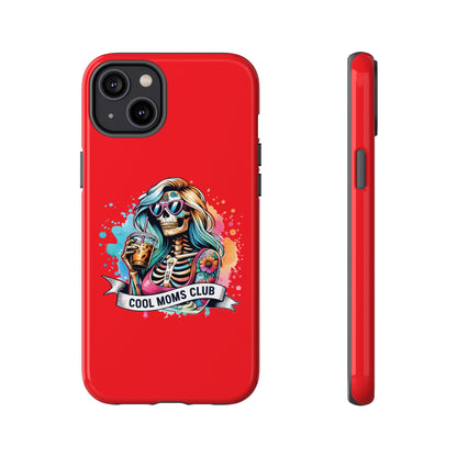 Cool Moms Club Phone Case - Tough Cases, Funky Phone Cover, Gift for Moms, Skeleton Design, Trendy Tech Accessories