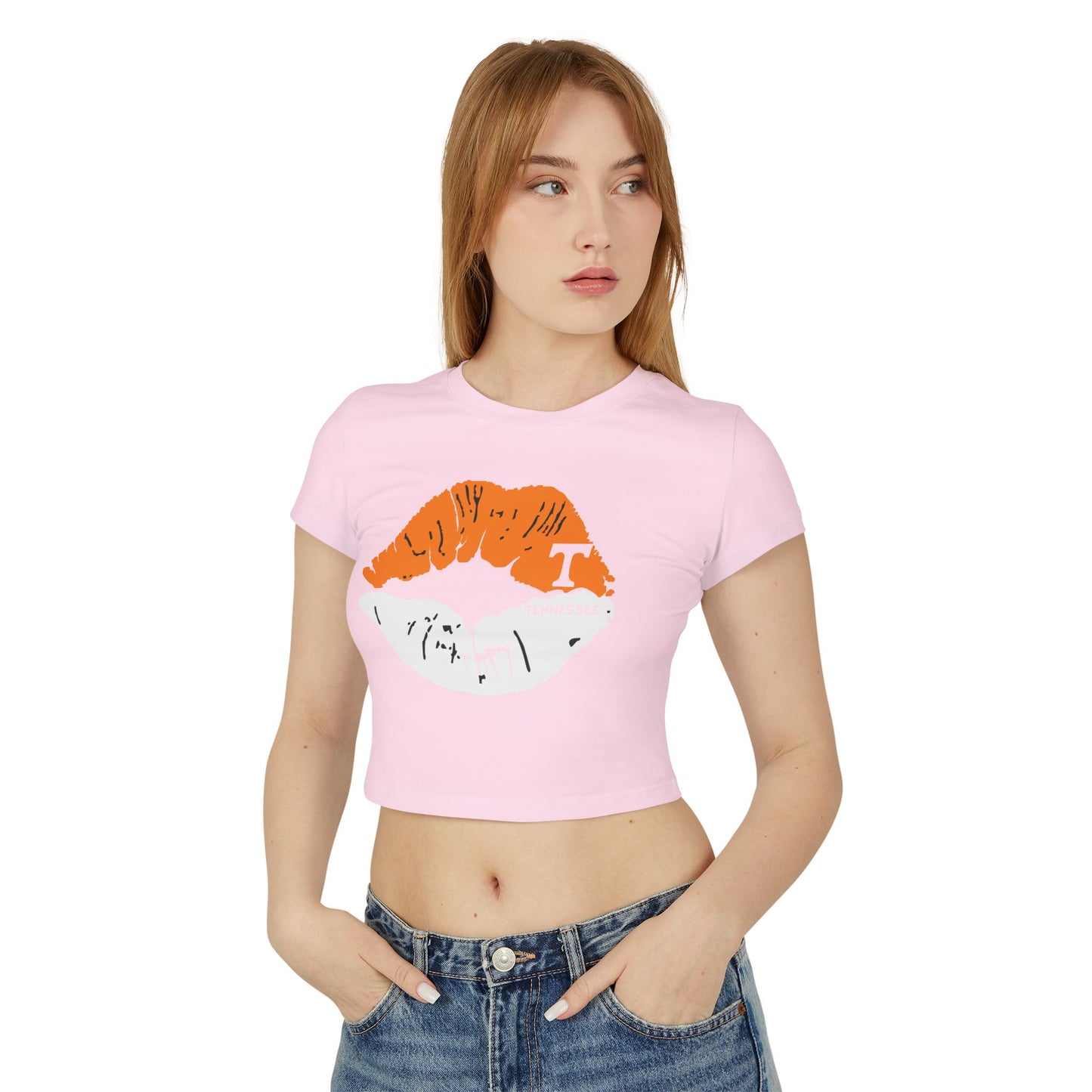 Stylish Tennessee Vols Women's Baby Tee with Lip Print