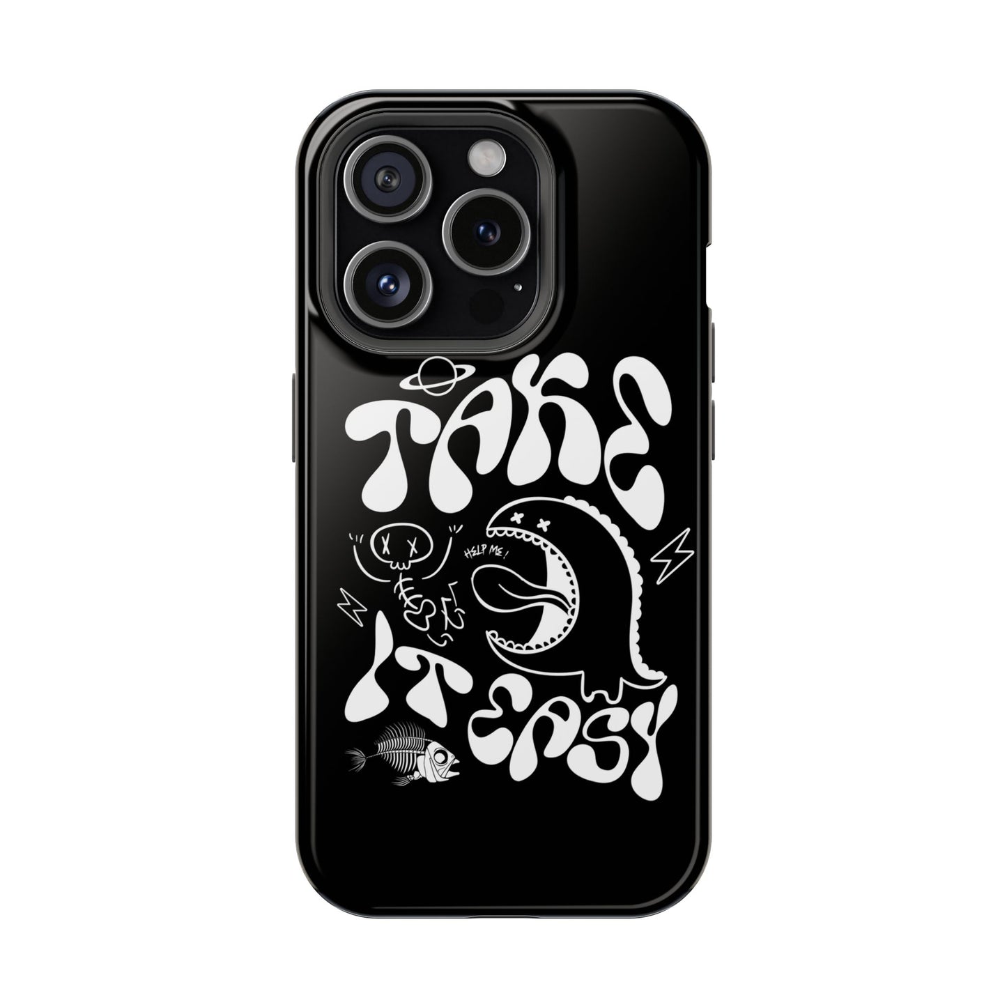 Magnetic Phone Case - Take It Easy Design, Cute Phone Cover, Gift for Him or Her, Trendy Accessories, Unique Tech Gifts