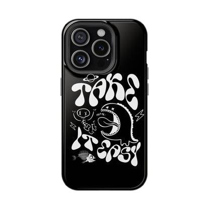 Magnetic Phone Case - Take It Easy Design, Cute Phone Cover, Gift for Him or Her, Trendy Accessories, Unique Tech Gifts