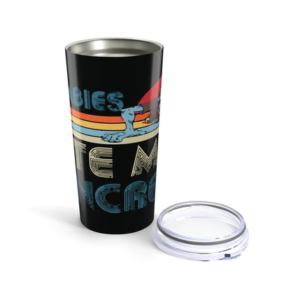 Retro Tumbler - Zombabies Hate My Pancakes | Fun Travel Mug, Gift for Gamers, Creative Home Decor, Halloween, Drinkware