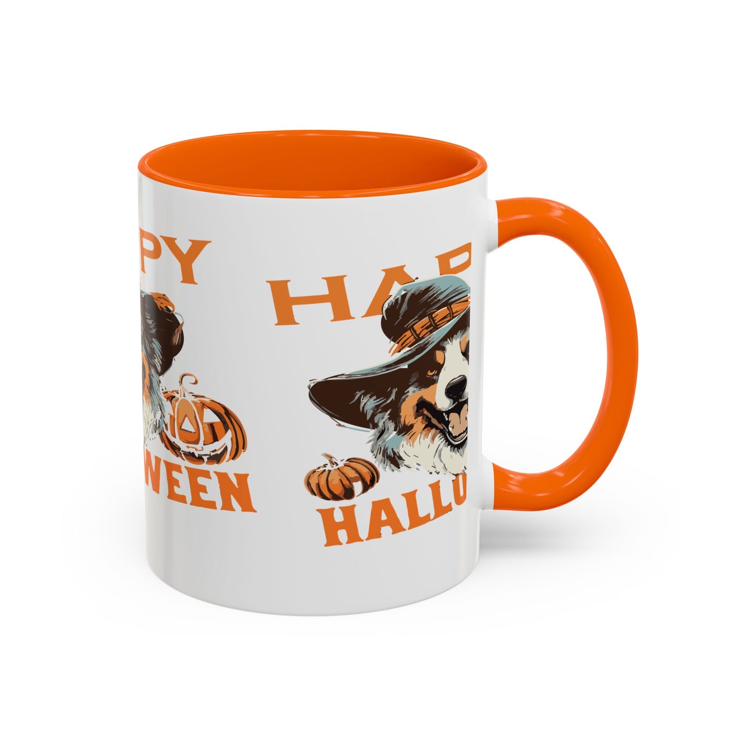 Halloween Dog Mug with Pumpkin Design, Cute Pet Lover Gift, Coffee Ceramic Cup for Fall, Spooky Season Decor, Happy Halloween