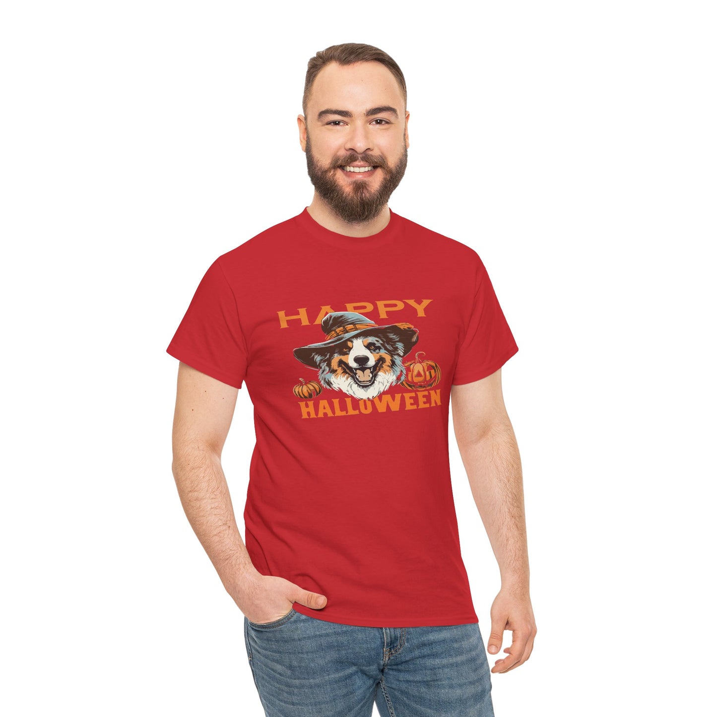 Halloween Dog Graphic Tee, Unisex T-Shirt, Spooky Pet Shirt, Fall Apparel, Trick or Treat Top