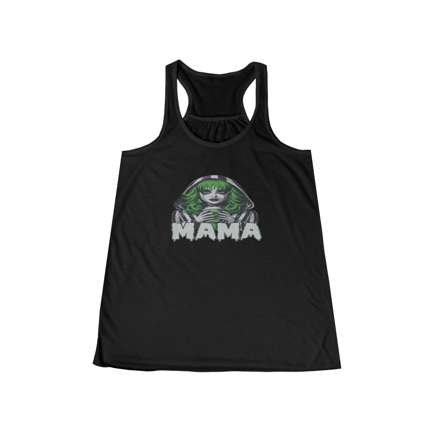 Mama Graphic Women's Flowy Racerback Tank Top, Cute Mother's Day Gift, Summer Vibes Tank, Comfortable Casual Wear