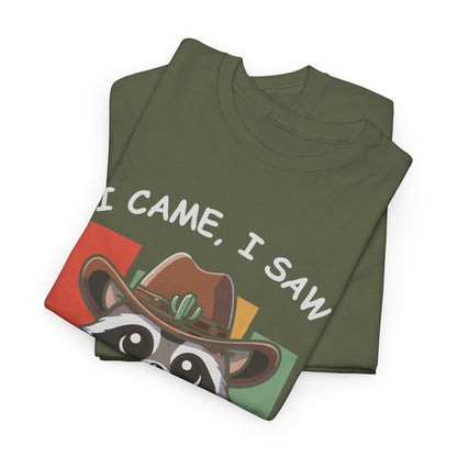 Fun Raccoon Graphic Tee, Cute Funny Animal T-Shirt, Unique Gift, Unisex Cotton Tee, Casual Wear, Birthday Gift, Humor Shirt