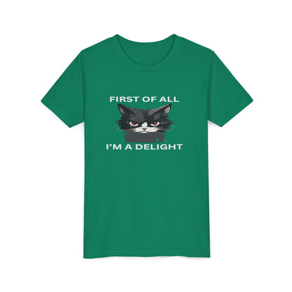 Youth Cat Humor Tee - Perfect for Cat Lovers, Birthday Gifts for Kids, Everyday Wear, Funny Quotes Shirt, Gift for Pet Lovers