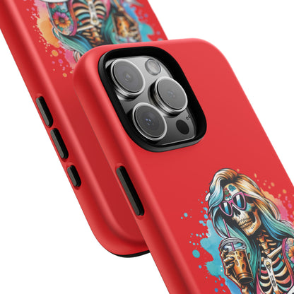 Cool Moms Club Phone Case - Tough Cases, Funky Phone Cover, Gift for Moms, Skeleton Design, Trendy Tech Accessories