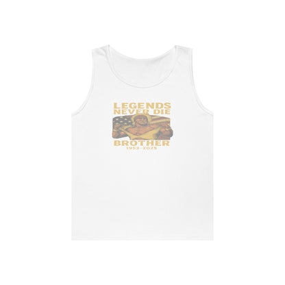 Unisex Heavy Cotton Tank Top | Legends Never Die Brother, Memorial Gift, Casual Wear, Summer Outfit, Unique Tribute