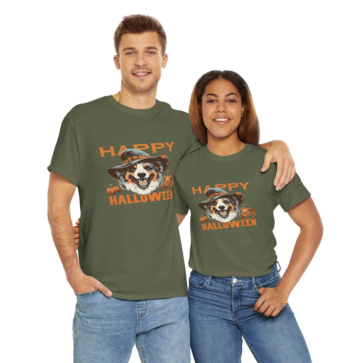 Halloween Dog Graphic Tee, Unisex T-Shirt, Spooky Pet Shirt, Fall Apparel, Trick or Treat Top