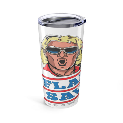 Patriotic Tumbler 20oz - Flair vs Savage, Ideal for BBQs, Tailgating, and Outdoor Celebrations, Perfect Gift for Friends and Family