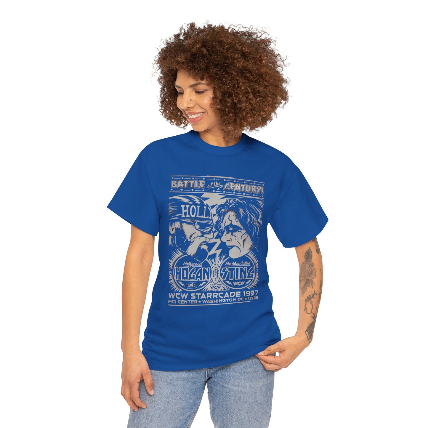 Vintage Wrestling Tee - Hulk vs Sting Retro Sports Nostalgia - Classic WCW Unisex Heavy Cotton Tee