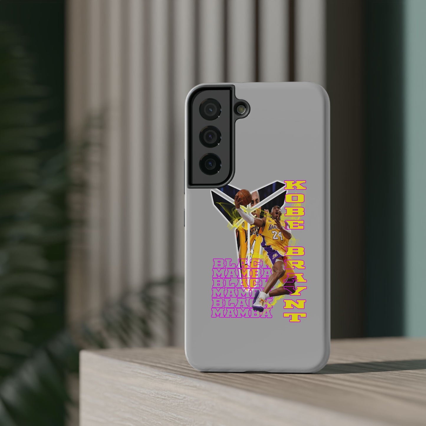 Impact-Resistant Phone Case — Bold Retro Basketball Graphic
