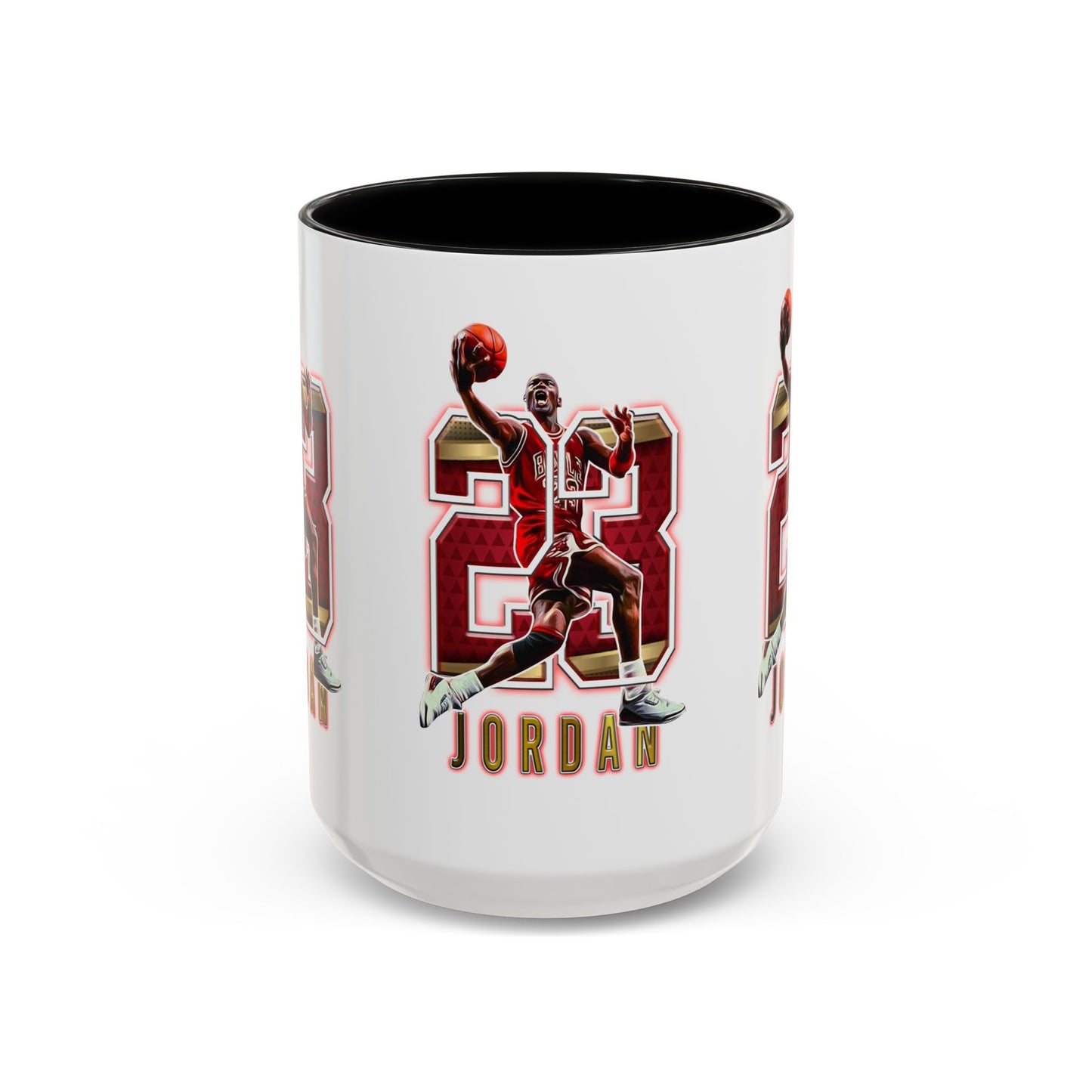 Michael Jordan Accent Coffee Mug - 11oz & 15oz - Perfect Gift for Sports Fans, Collectors, Basketball Lovers, Unique Gift Idea