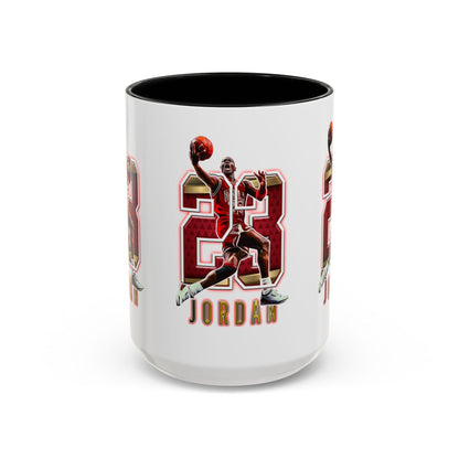 Michael Jordan Accent Coffee Mug - 11oz & 15oz - Perfect Gift for Sports Fans, Collectors, Basketball Lovers, Unique Gift Idea