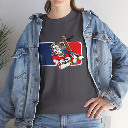 Unisex Baseball Graphic Tee - Harley Quinn DC Casual Wear for Sports Lovers