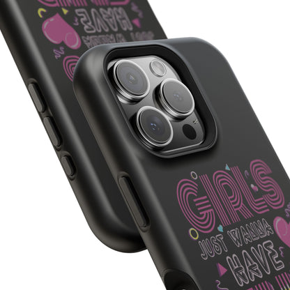 Fun Vibe Phone Case - Girls Just Wanna Have Fun Cell Case, Impact-Resistant Cover, Gift for Teens, Birthday Party Accessory, Trendy Tech