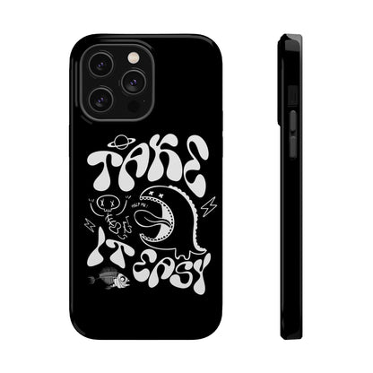 Magnetic Phone Case - Take It Easy Design, Cute Phone Cover, Gift for Him or Her, Trendy Accessories, Unique Tech Gifts