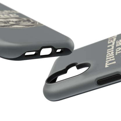 Phone Case — "Thrilled to Be Here" Vintage Mustache Man Impact Case