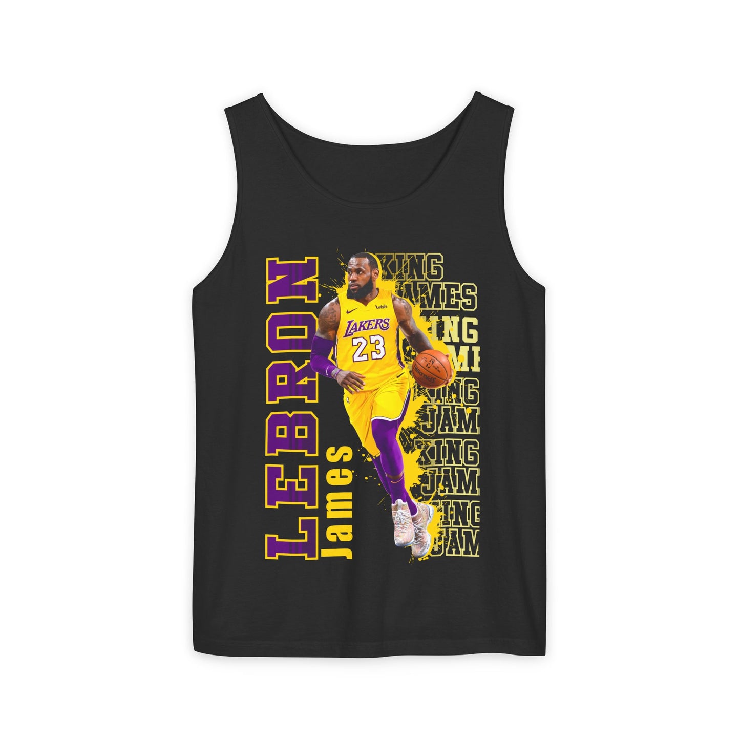 LeBron James Unisex Garment-Dyed Tank Top, Basketball Apparel, Sportswear, Summer Outfit, Fan Gear