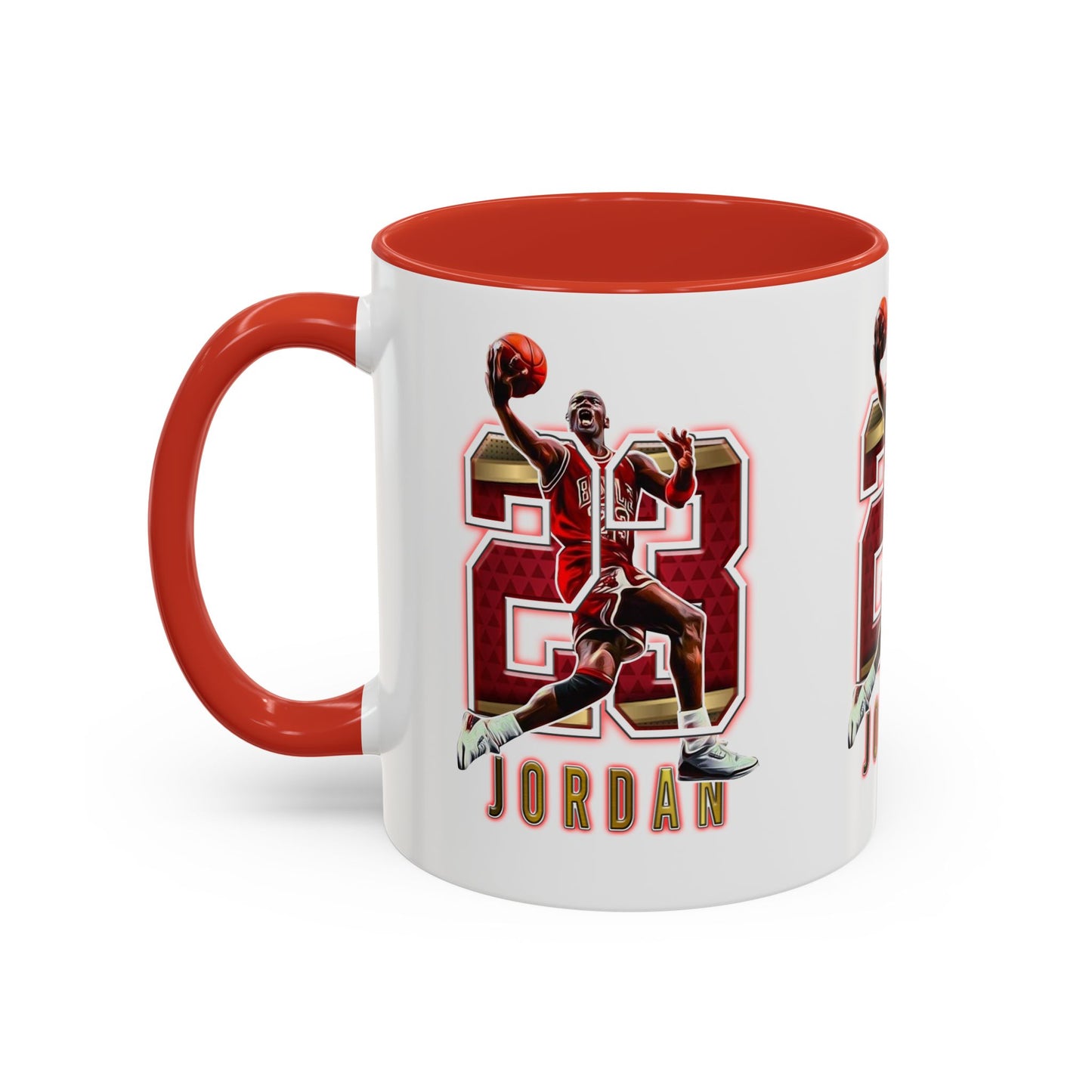 Michael Jordan Accent Coffee Mug - 11oz & 15oz - Perfect Gift for Sports Fans, Collectors, Basketball Lovers, Unique Gift Idea