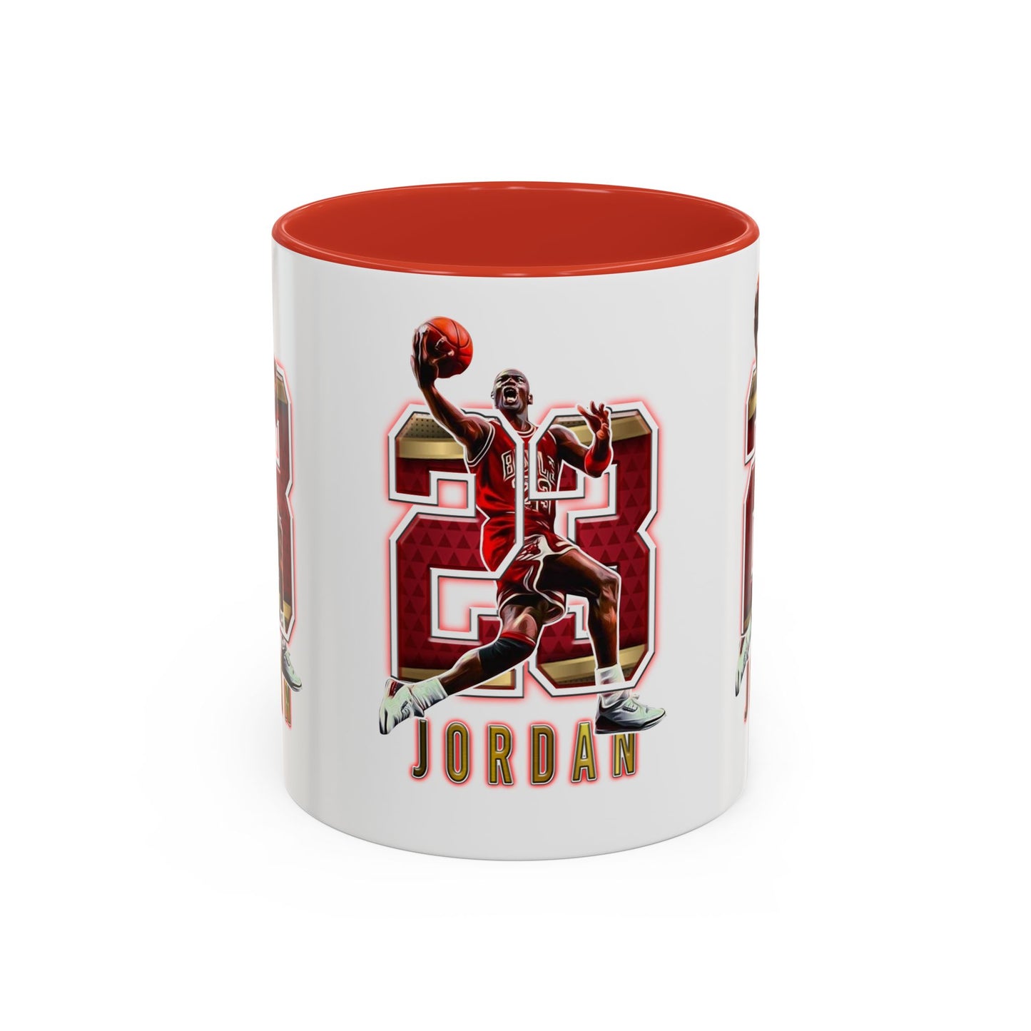 Michael Jordan Accent Coffee Mug - 11oz & 15oz - Perfect Gift for Sports Fans, Collectors, Basketball Lovers, Unique Gift Idea