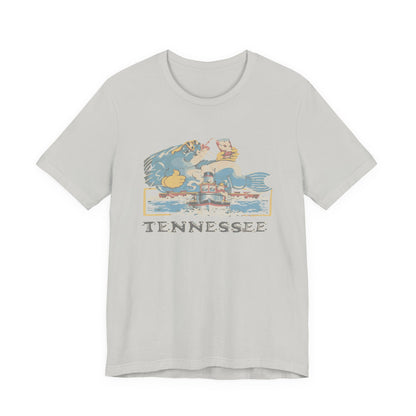 Tennessee Vintage Graphic Tee, Unisex Jersey Short Sleeve T-Shirt, Souvenir Shirt, Vacation Wear, Gift for Travelers, Retro Tee