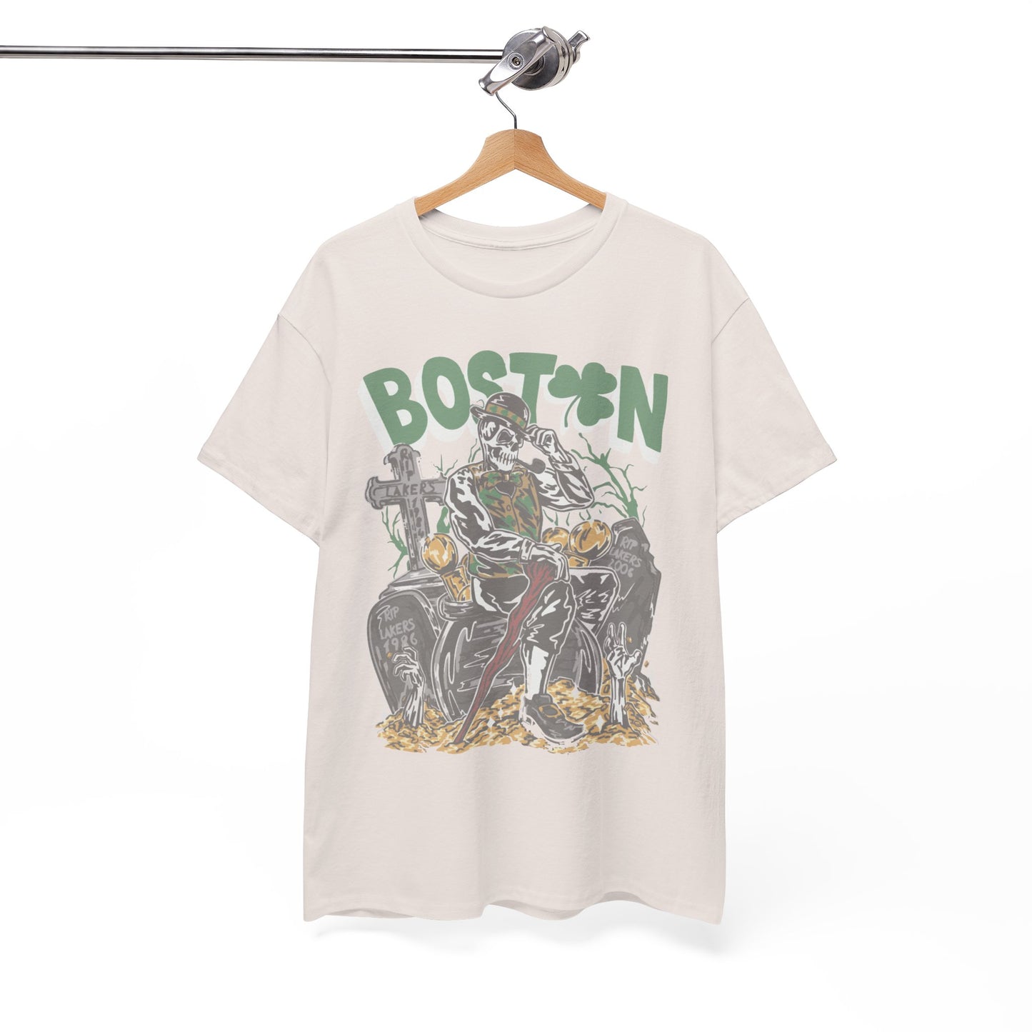 Boston Graphic Tee, Unisex Heavy Cotton T-Shirt, Vintage Boston Shirt, Irish Pride Apparel, St. Patrick's Day Gift, Casual Wear