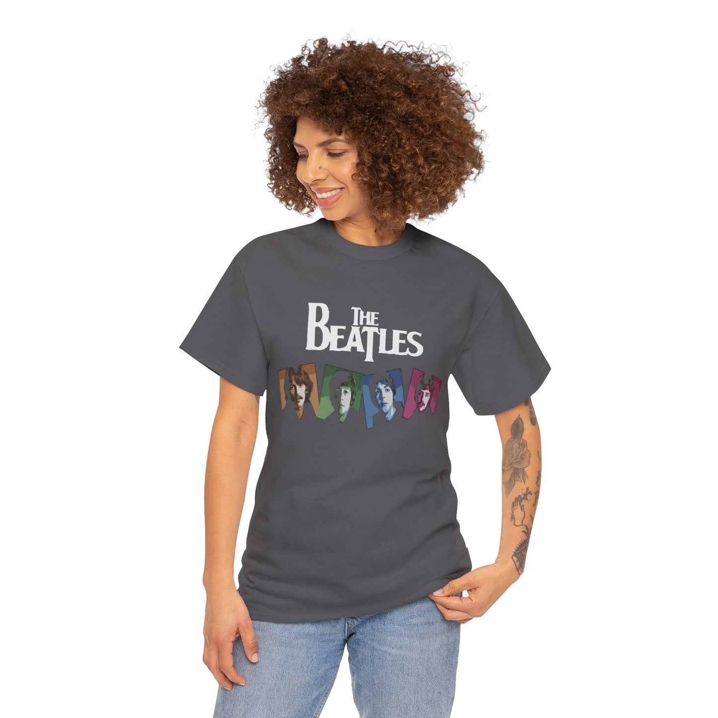 Retro Beatles Graphic Tee - Vintage Unisex Heavy Cotton T-Shirt, Music Lover Gift, 60s Inspired Fashion, Concert T-Shirt, Gift for Him/Her