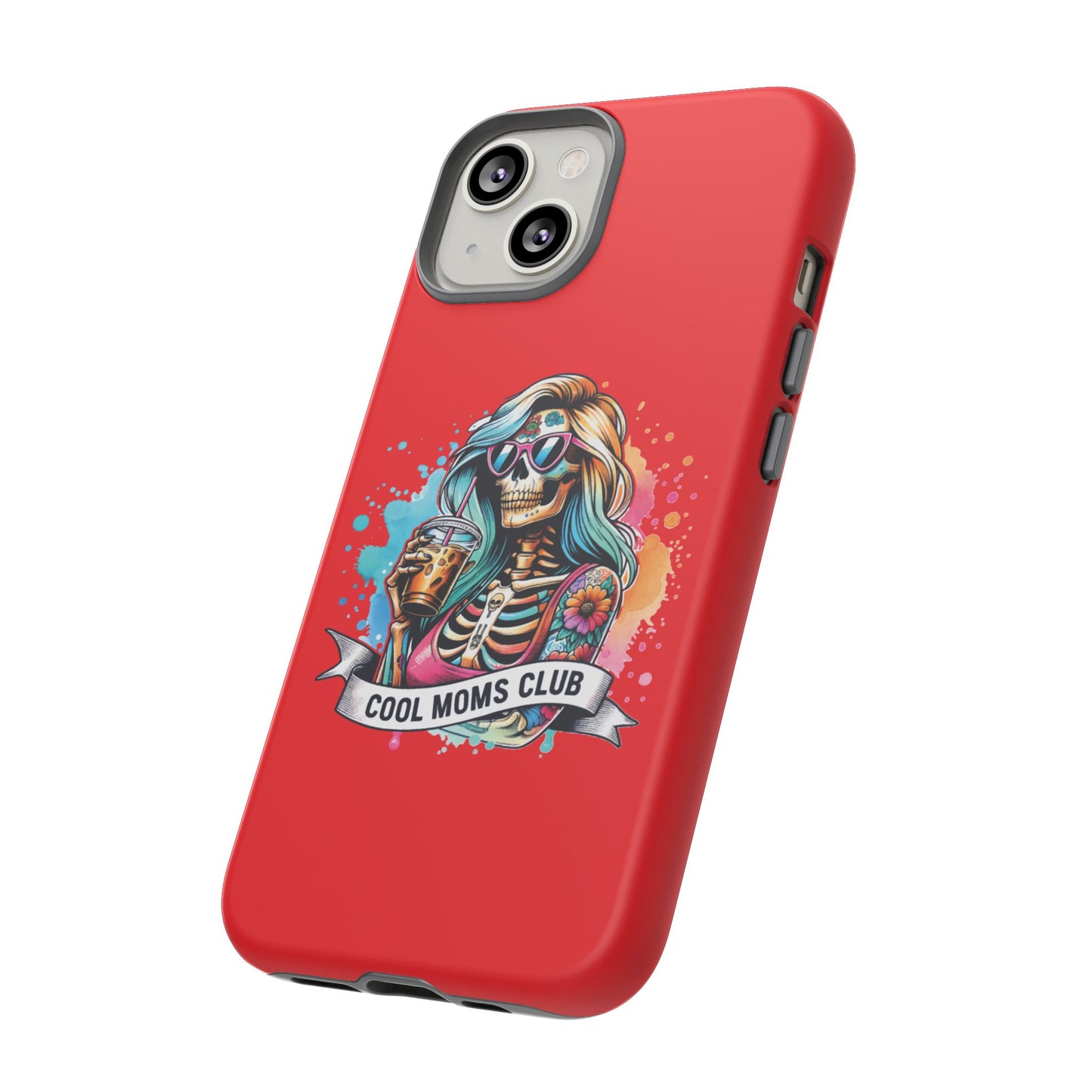 Cool Moms Club Phone Case - Tough Cases, Funky Phone Cover, Gift for Moms, Skeleton Design, Trendy Tech Accessories