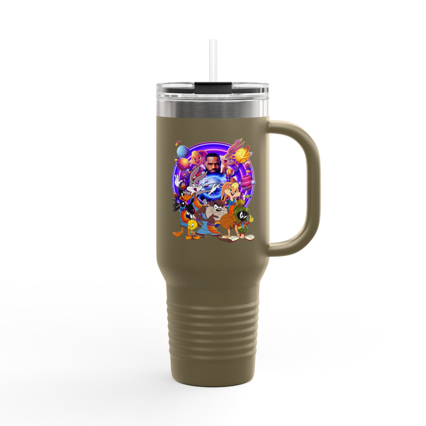 Colorful Insulated Travel Mug, 40oz - Fun for Road Trips, Tailgating, Hot Summer Days, Gift for Friends, Family, or Kids