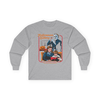 Retro Halloween Long Sleeve Tee, Unisex Tee for Fall, Halloween Safety, Spooky Season Shirt, Holiday Gift, Cozy Casual