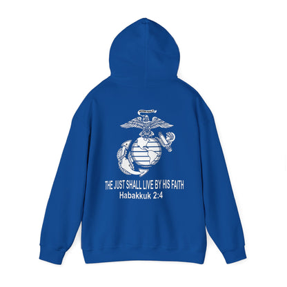 the Just shall Live by Faith Heavy Blend™ Hooded Sweatshirt