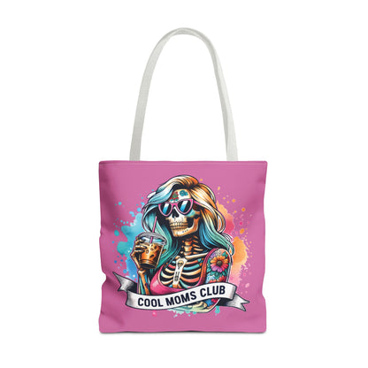 Cool Moms Club Tote Bag, Fun Tote, Sisterhood Gift, Beach Bag, Halloween Accessory, Colorful Shoulder Bag