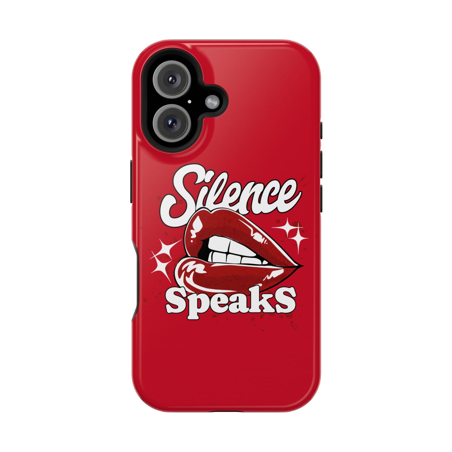 Bold Expression Magnetic Tough Cases, Phone Cover, Gift for Her, Pop Art, Trendy Accessory, Silence Speaks Design