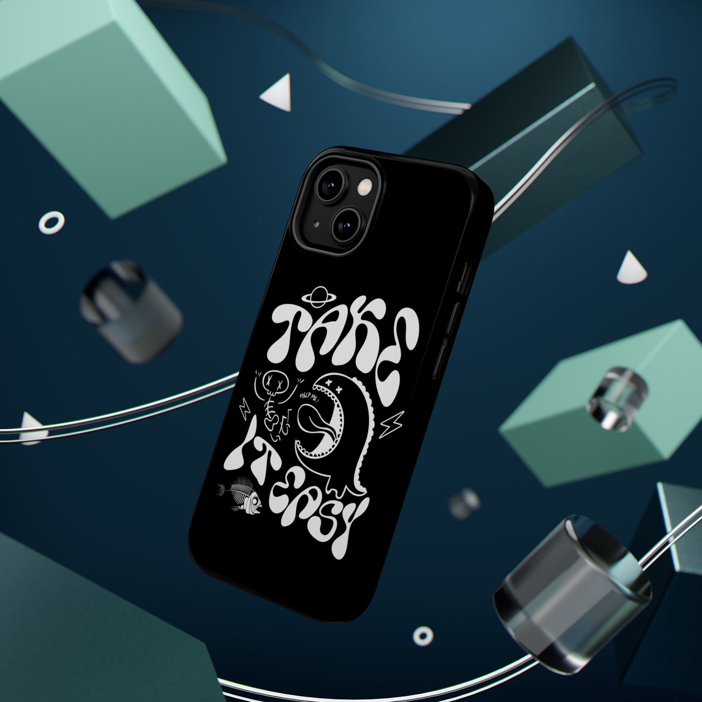 Magnetic Phone Case - Take It Easy Design, Cute Phone Cover, Gift for Him or Her, Trendy Accessories, Unique Tech Gifts