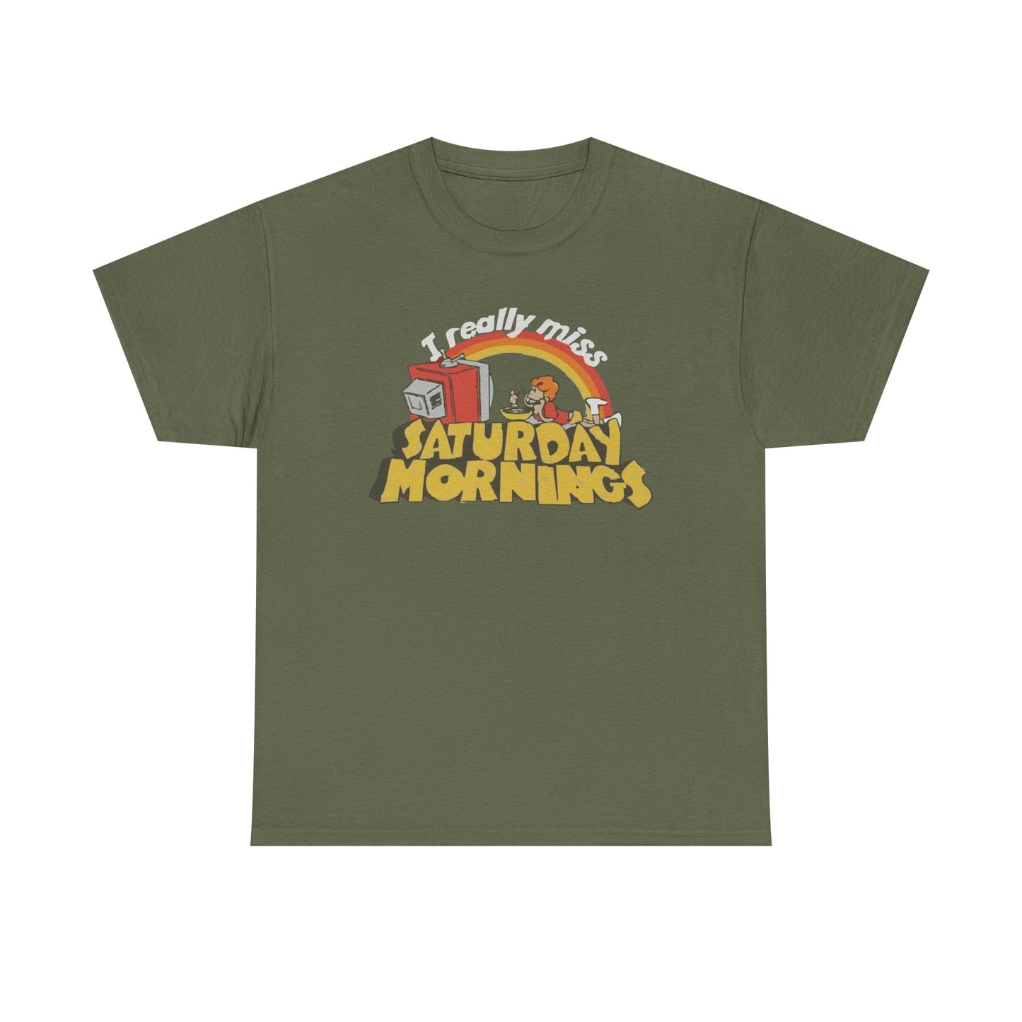 Retro Saturday Mornings Tee, Vintage Cartoon Shirt, Unisex Cotton Tee, Cozy Weekend Vibe, Perfect Gift for Nostalgia Lovers