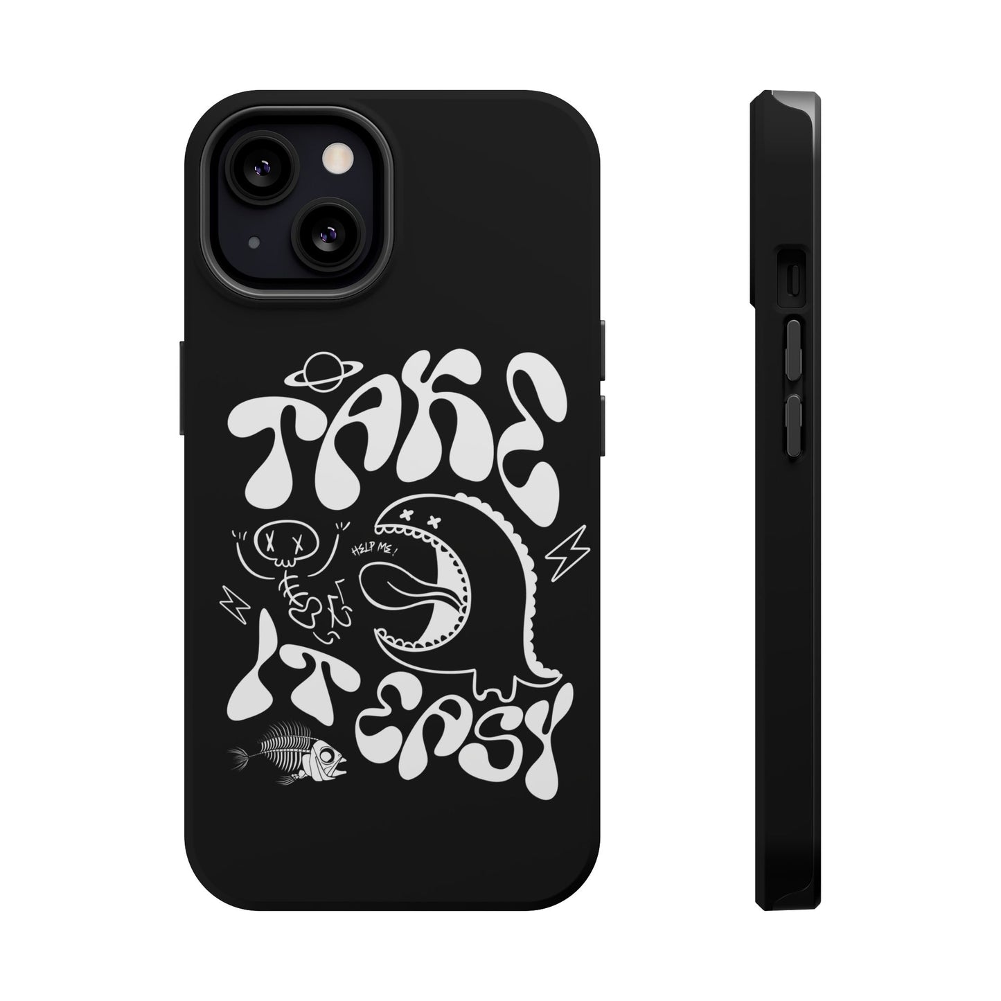 Magnetic Phone Case - Take It Easy Design, Cute Phone Cover, Gift for Him or Her, Trendy Accessories, Unique Tech Gifts