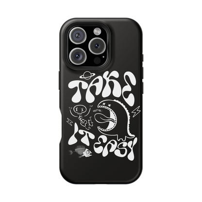 Magnetic Phone Case - Take It Easy Design, Cute Phone Cover, Gift for Him or Her, Trendy Accessories, Unique Tech Gifts