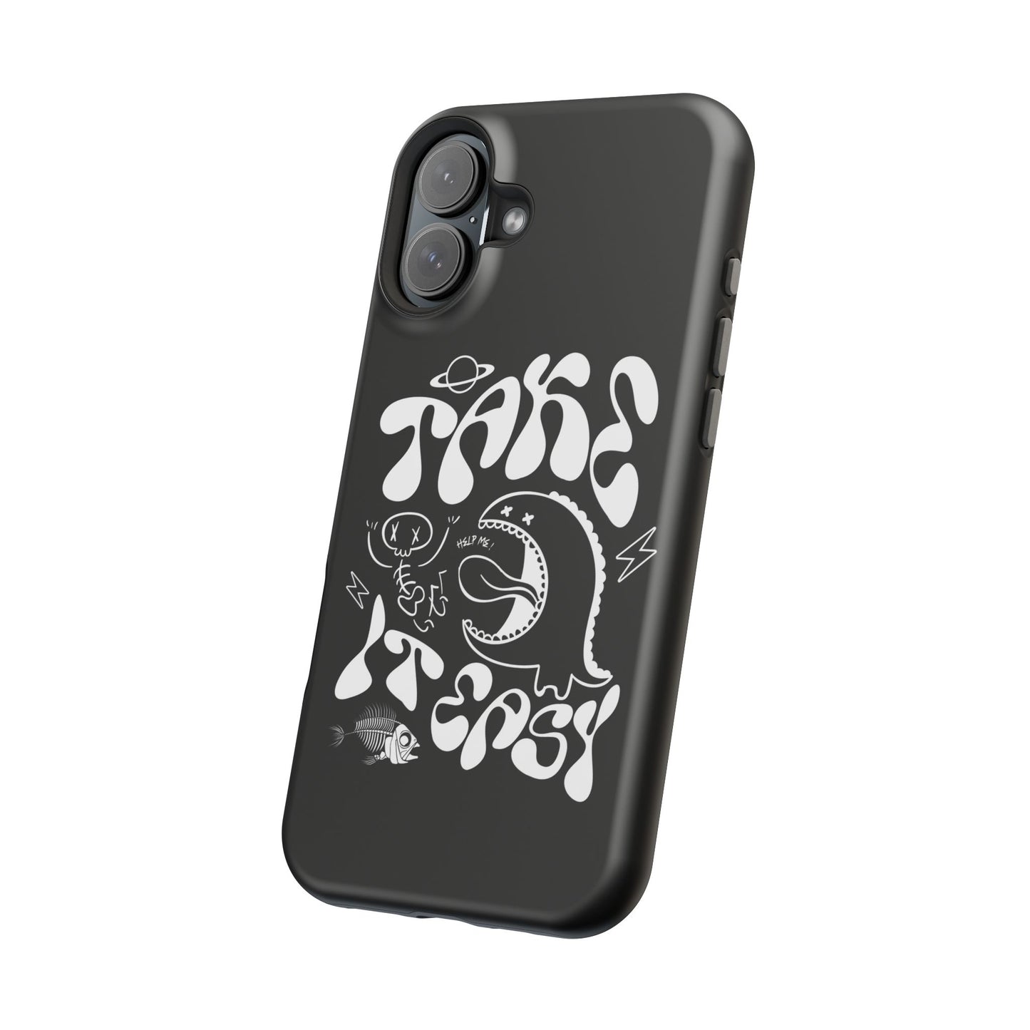 Magnetic Phone Case - Take It Easy Design, Cute Phone Cover, Gift for Him or Her, Trendy Accessories, Unique Tech Gifts