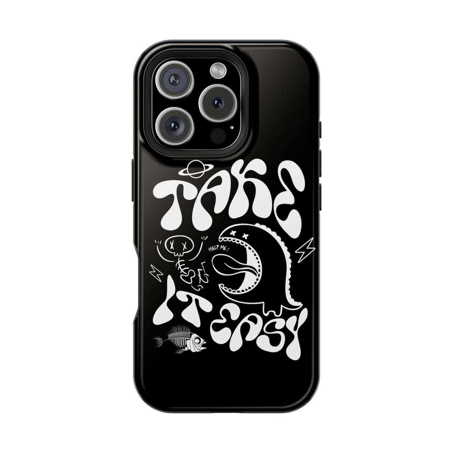 Magnetic Phone Case - Take It Easy Design, Cute Phone Cover, Gift for Him or Her, Trendy Accessories, Unique Tech Gifts