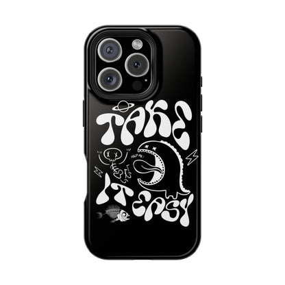 Magnetic Phone Case - Take It Easy Design, Cute Phone Cover, Gift for Him or Her, Trendy Accessories, Unique Tech Gifts