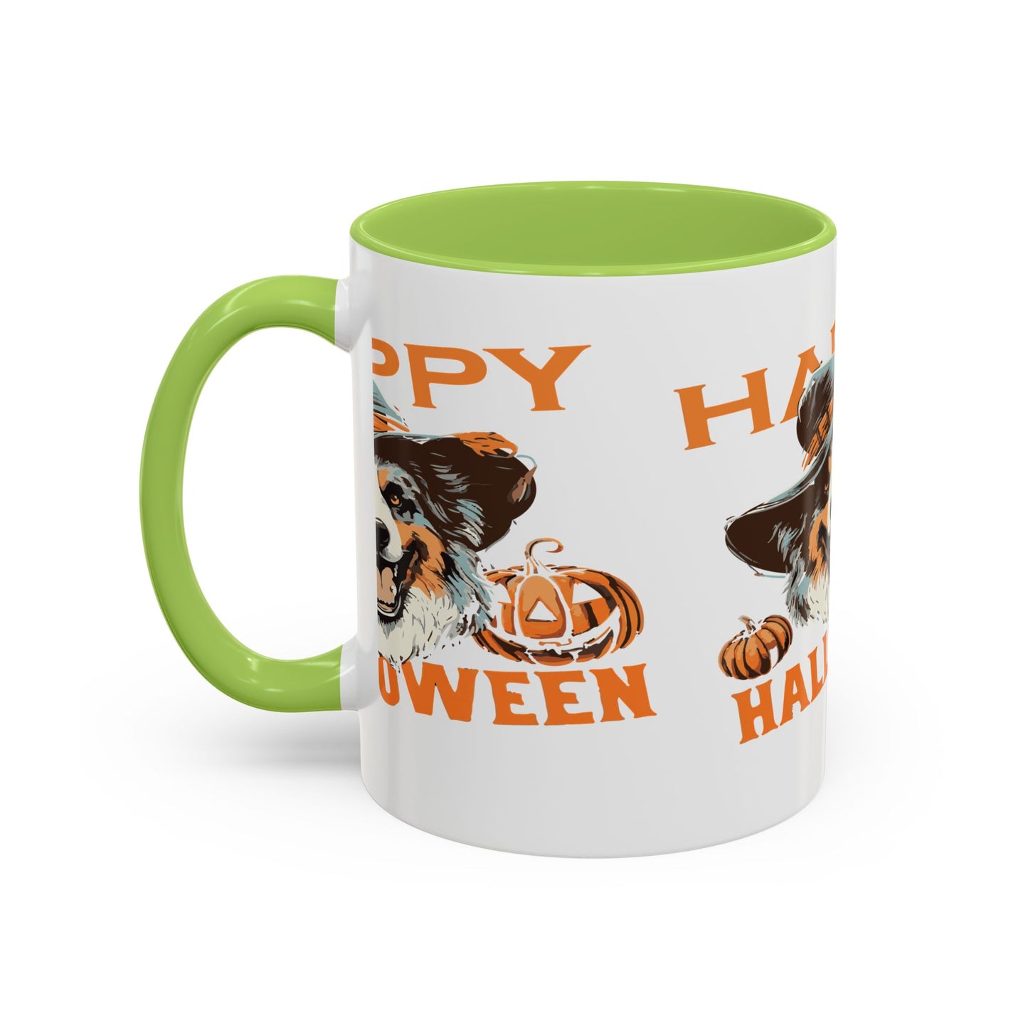 Halloween Dog Mug with Pumpkin Design, Cute Pet Lover Gift, Coffee Ceramic Cup for Fall, Spooky Season Decor, Happy Halloween